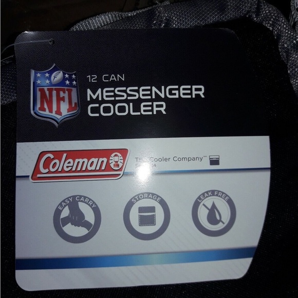NWOT NFL New England Patriots Messenger Cooler Bag Coleman, fits 12 cans, lunch - Picture 2 of 5